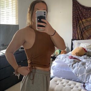 Brown Suede AE tank top